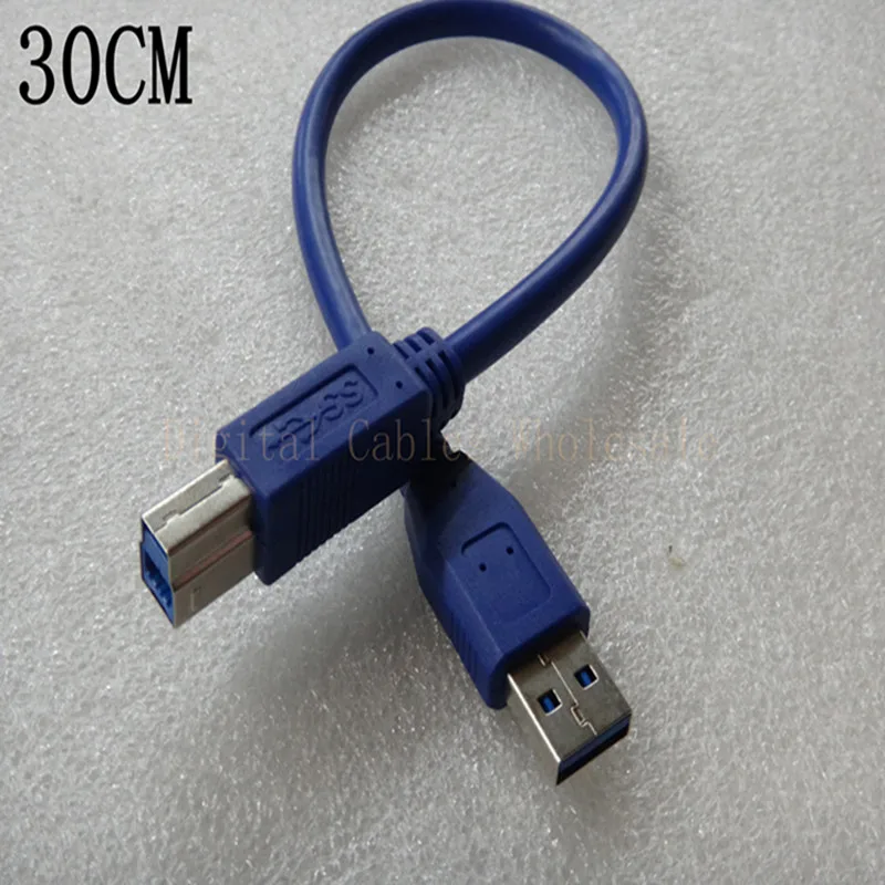 DHL 100 шт 30 см 1 фут Высокое качество USB 3 0 A Male AM к B Type BM Удлинительный принтер провод