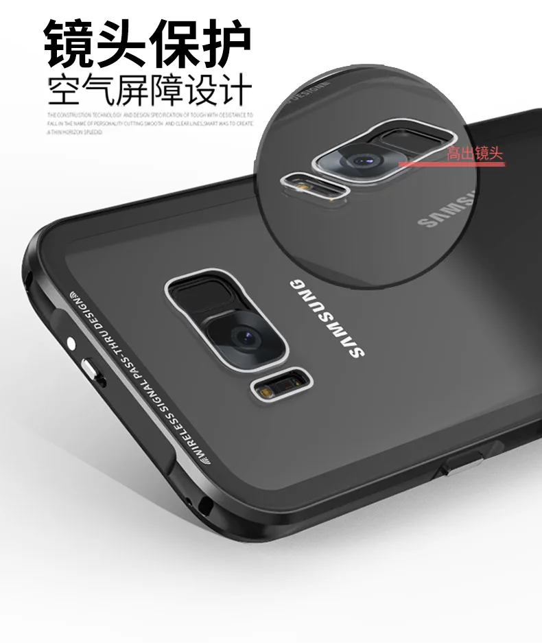 LUPHIE для Samsung Galaxy S8/S8 плюс чехол Роскошный Алюминий металлический чехол-Броня с уровнем твердости 9 H Стекло чехол для Galaxy S8 Plus ударостойкий чехол