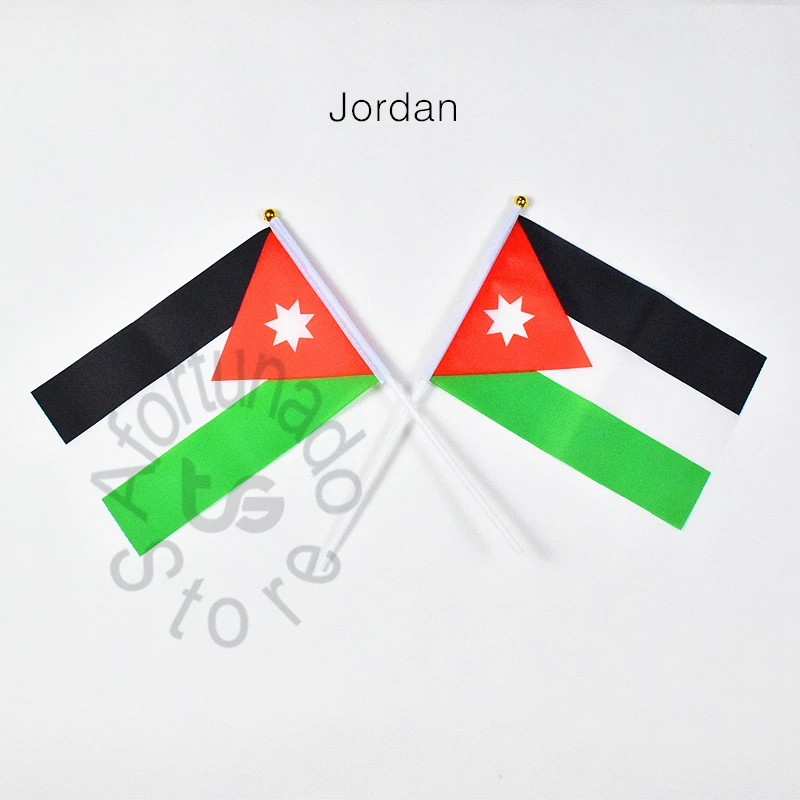 Jordan 14*21 см 10 шт. флаг баннер ручной машущий Национальный для встреч парадов