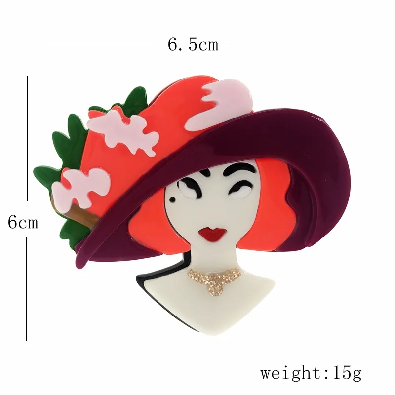 SexeMara, новинка, преувеличенная акриловая брошь для девочек, для женщин, девочек, клоун, принцесса, булавки, нагрудные значки, украшения для сумок вечерние ювелирные изделия