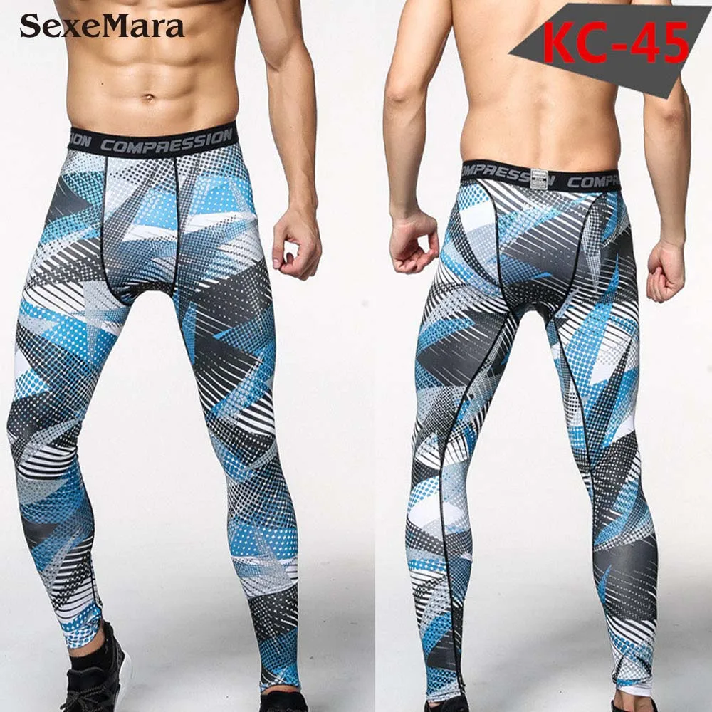 Новинка камуфляжные компрессионные брюки мужские спортивные колготки Cossfit