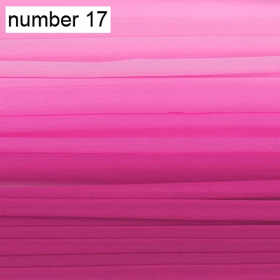 number 17 24 Цвета! 110 см 8 мм тонкий градиент шелк жоржет ткань для летнего платья блузка юбка рубашка шарф J092 - Цвет: number 17