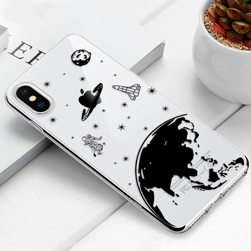 12 Прозрачный чехол с узором для iPhone X XS Max XR, Ультратонкий чехол для телефона iPhone 8 7 6 6 S Plus 5s SE 5, забавные чехлы из ТПУ для телефона - Цвет: 12