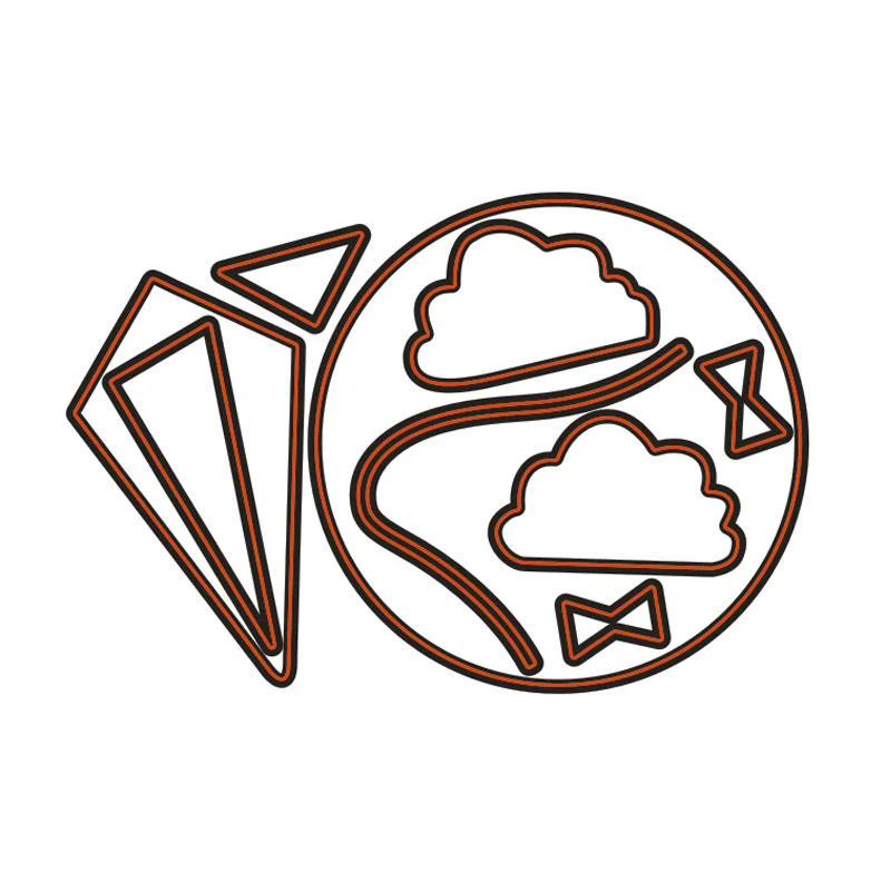 Kite Cloud Металлические Стальные режущие штампы трафарет для поделок креативные