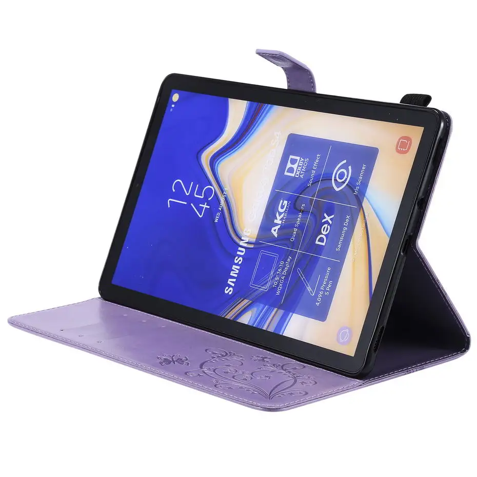 3D Butterfly Flip Case For Samsung Galaxy Tab S4 10.5 T830 T835 SM-T830 SM-T835 10.5&quot Funda Tablet Stand Shell +Stylus+film |