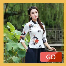 Sheng Coco 4XL размера плюс женская Китайская традиционная одежда элегантные рубашки Древний китайский Cheongsam кофточка Ципао Топы синие