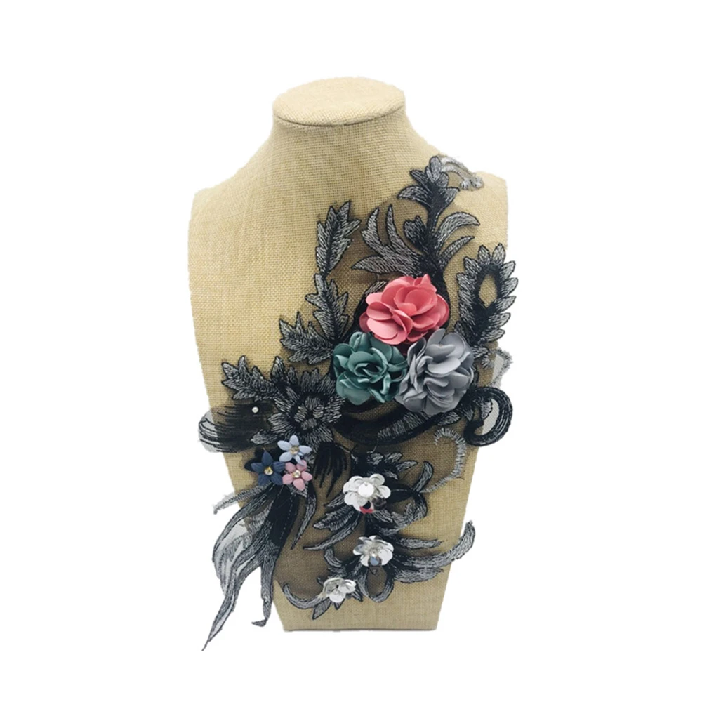 

1pcs 3D Clothing Accessories 37*15cm Plum Blossom Design Clothing Applique Fashion Tops T-Shirt Coat Pants Patch Applique