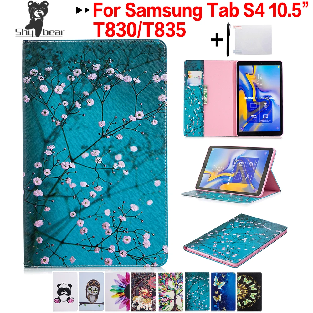 Чехол с шелковым принтом Shy Bear для Samsung Galaxy Tab S4 10 5 T835 SM T830 2018 дюймовый чехол