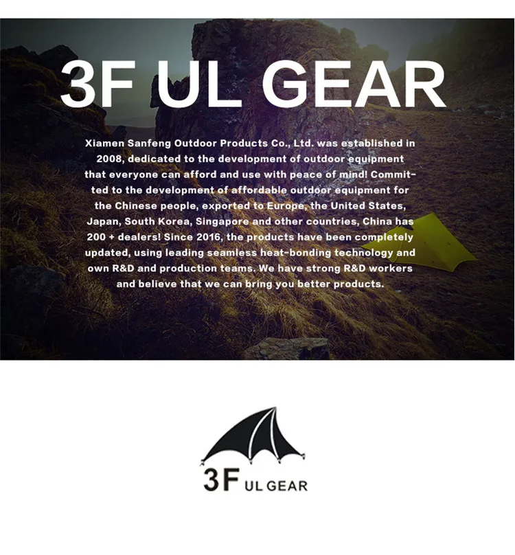 3F UL GEAR lanshan 2 палатки для 2 человек наружная Ультралегкая палатка для кемпинга 3 сезона профессиональная 15D Silnylon Бесшумная палатка 4 сезона