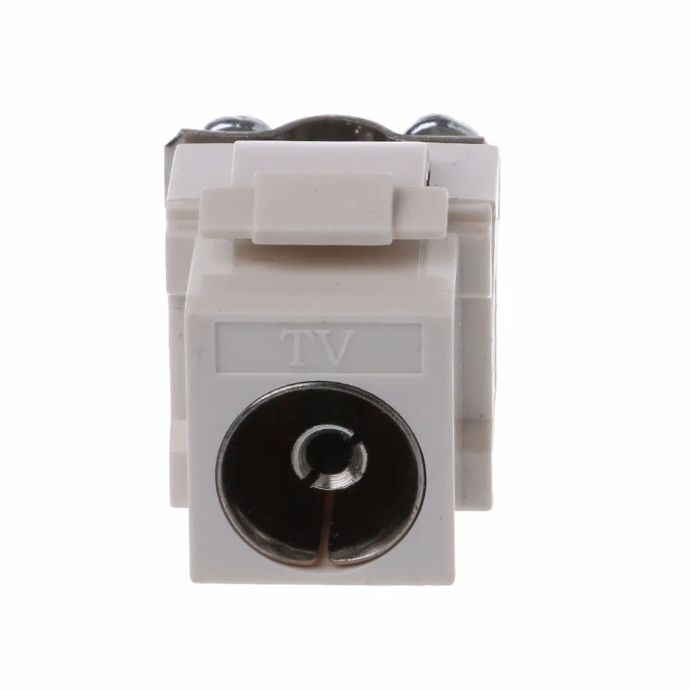 1 шт. белый Keystone разъем для кабельного ТВ модуль сигнала цифровой костюм 86