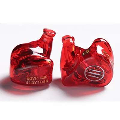 Ruby red BGVP DM6 индивидуальный наушник Audiophile HiFi Водонепроницаемый наушники капельки наушники-вкладыши 5BA наушники кабель MMCX IEM - Цвет: Ruby red