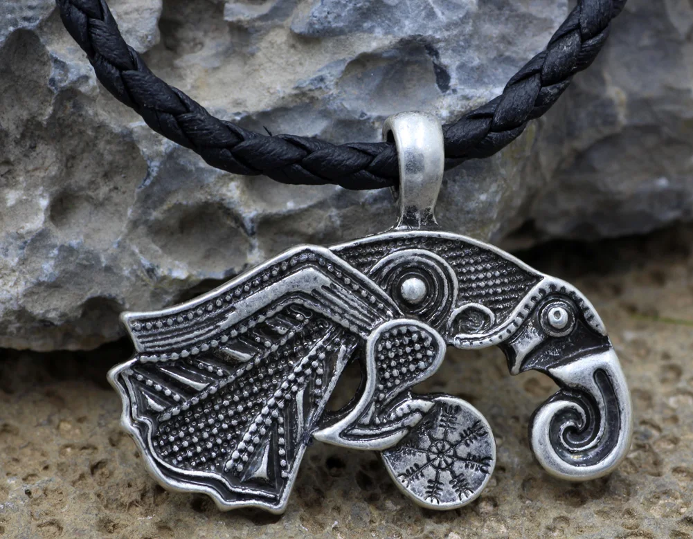 Ретро Ворон Одина ювелирные изделия викингов скандинавский однотонный кулон