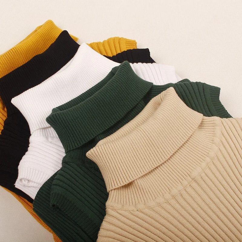 ONLYSVTER Turtleneck Sleeveless Women Pullover Sweater Autumn Winter Thick Warm Knitted Jumper Top Female Ribbed | Женская одежда