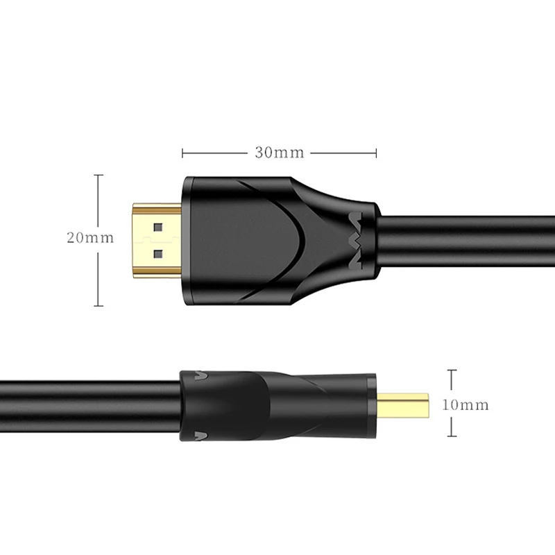Медный сердечник 3 слойное Экранирование HD высокоскоростной HDMI 2 0 кабель