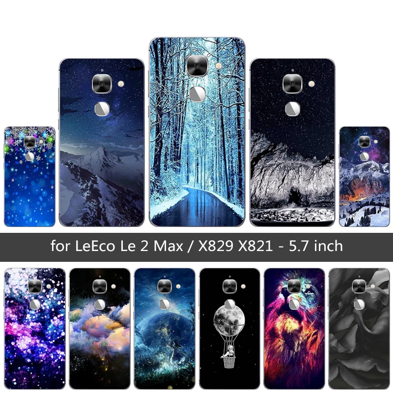 For LeEco Le Max2 Case X820 Silicone Letv Max 2 Cover Leeco Coque Snowflake Printing for Eco X829 X821 |