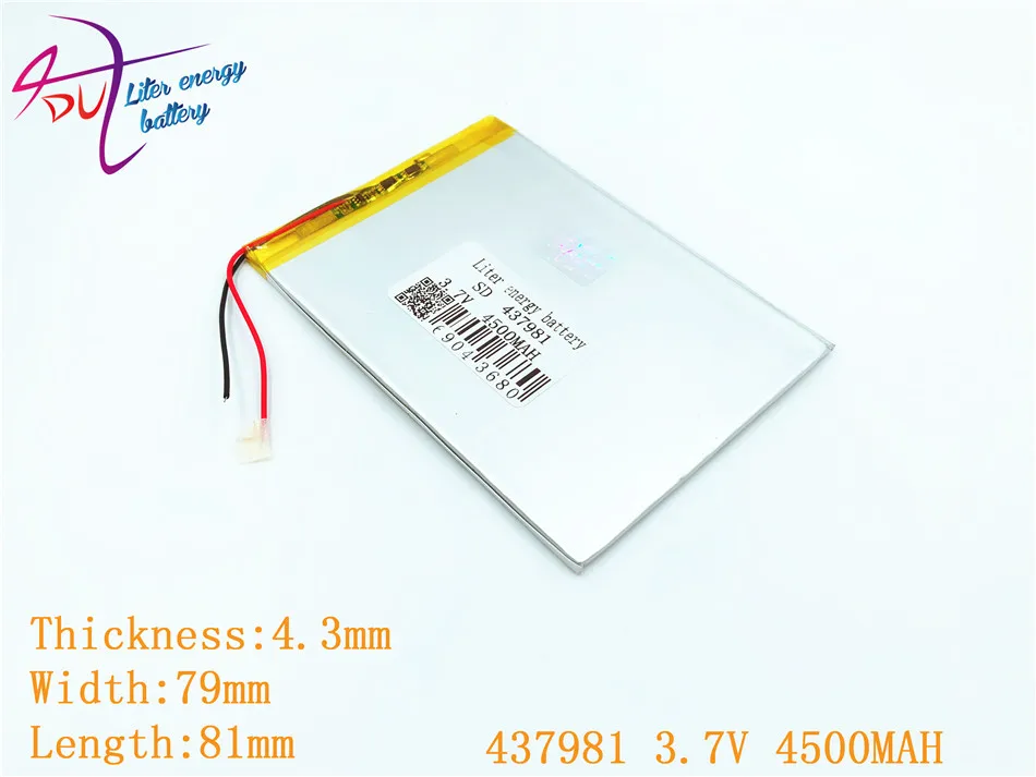 437981 3.7V 4500mAH 408080 NTCPLIBpolymer lithium ion / Li-ion battery for tablet pcPOWER BANKCELL PHONE | Компьютеры и офис