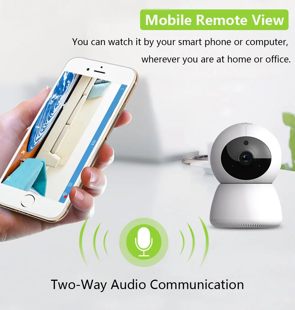 TakTark 1080P Беспроводная HD WiFi ip-камера видеонаблюдения для помещений Wi-Fi радионяня сетевая Няня няня Ночная безопасность мини