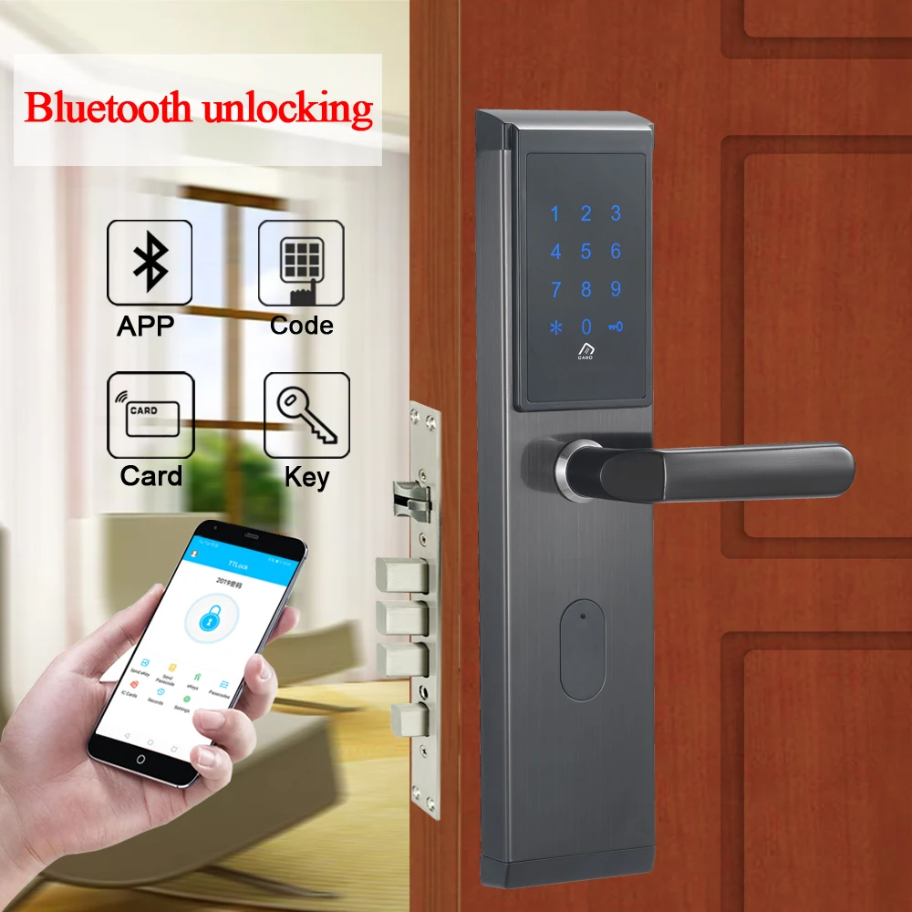Электронный умный WIFI дистанционный Bluetooth пароль дверной замок цифровая