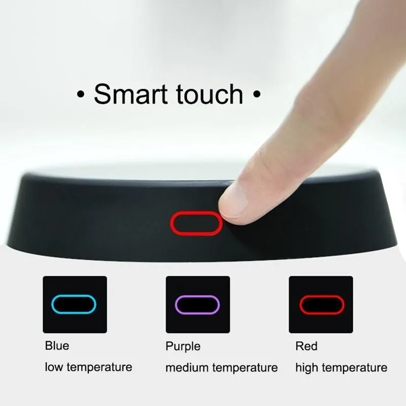 Новый дизайн умный сенсорный термостат стеклянный чайник изоляционная основа