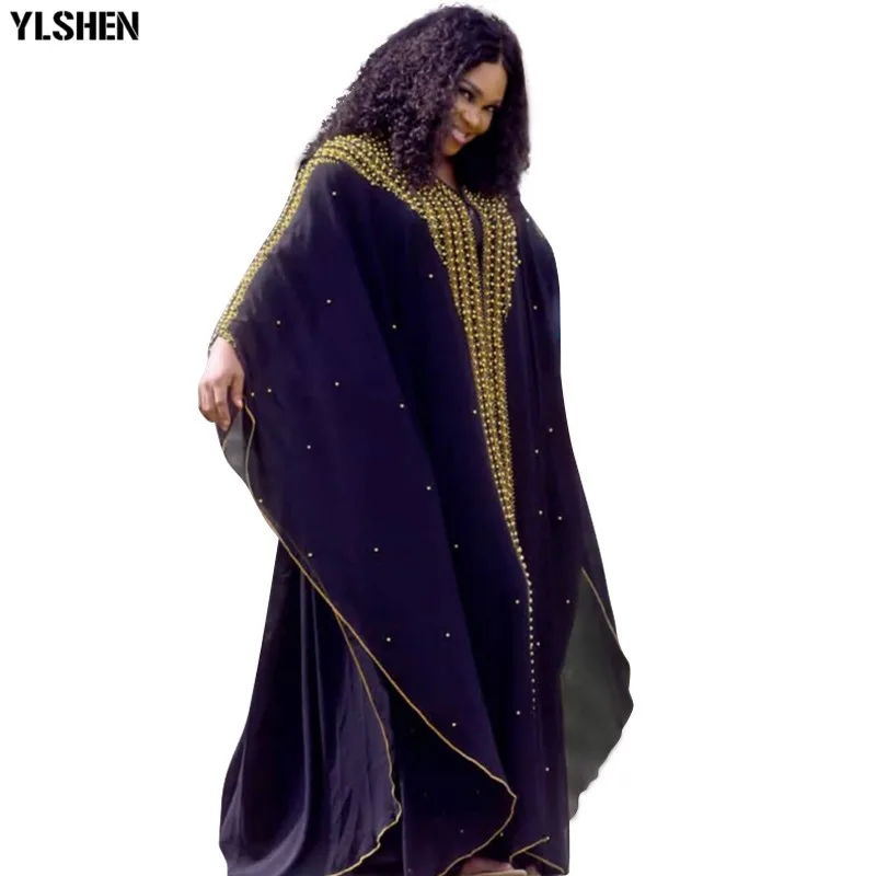 Платья большого размера в африканском стиле для женщин Dashiki алмазные бусины