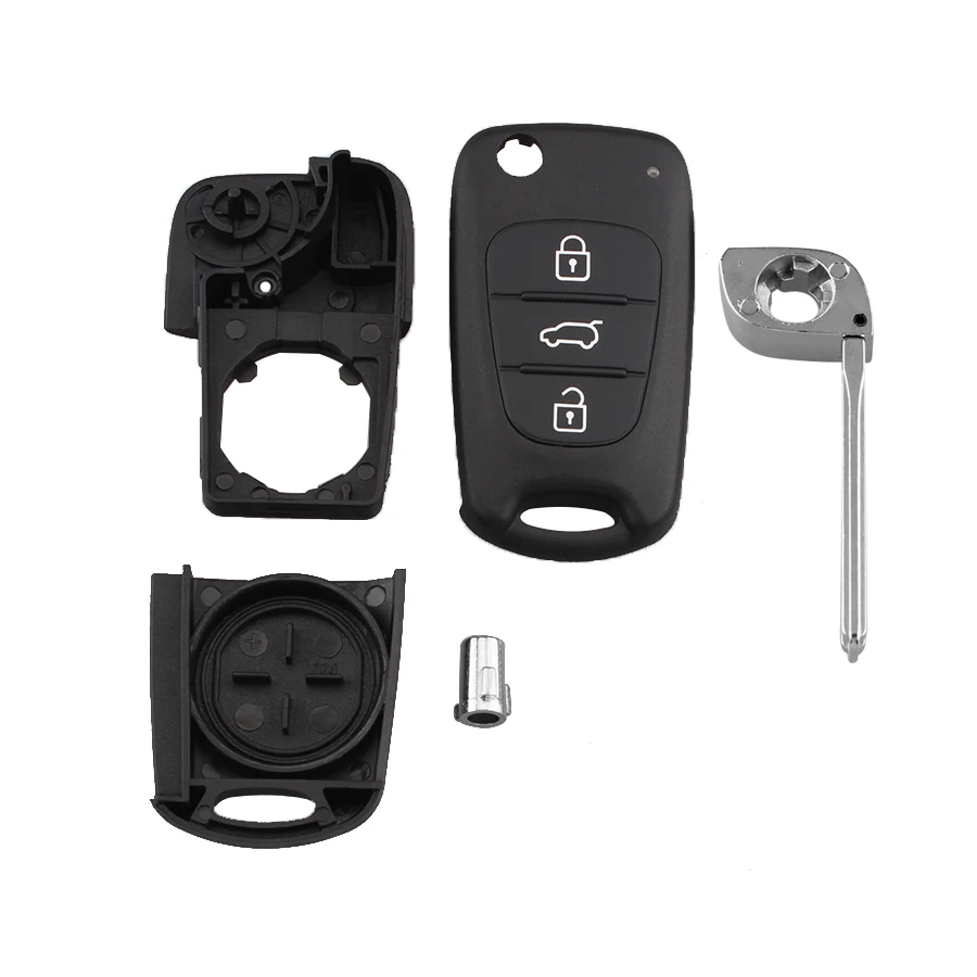 Stenzhorn Folding Flip Key Shell For Hyundai I30 IX35 Replacement Car Remote Case Covers Uncut blade 3 Buttons | Автомобили и
