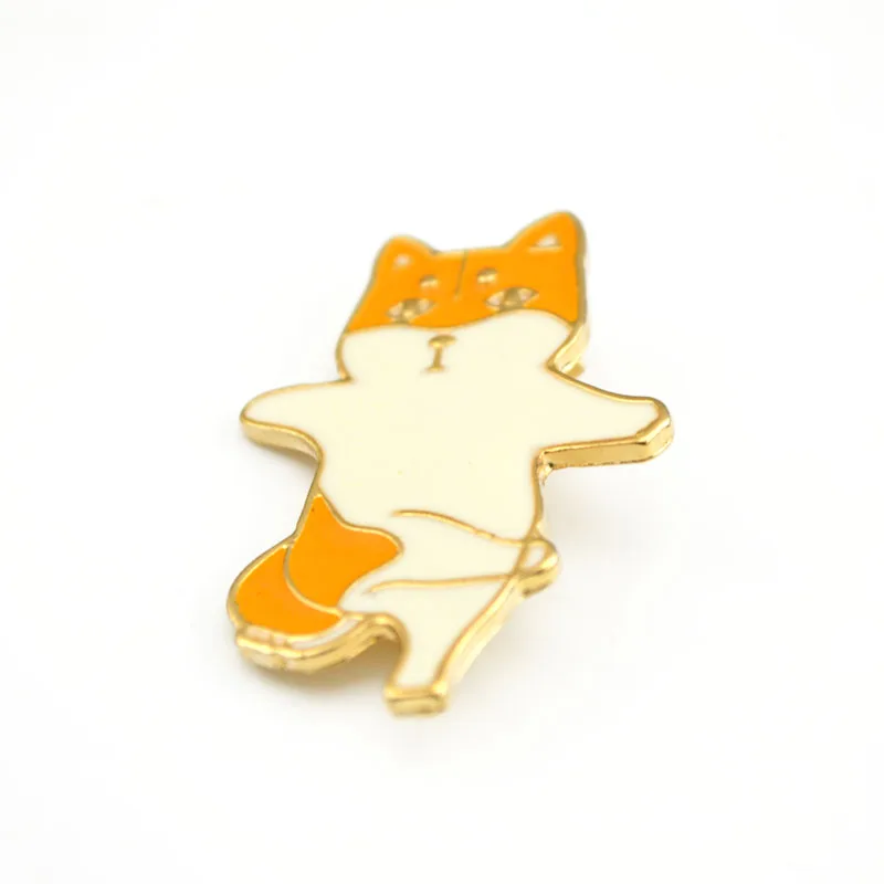 

New Arrival Jewelry Cute Alloy Enamel Cat Brooches Animal Dress Clothing Accessories For Women Pin Wholesale 10Pcs