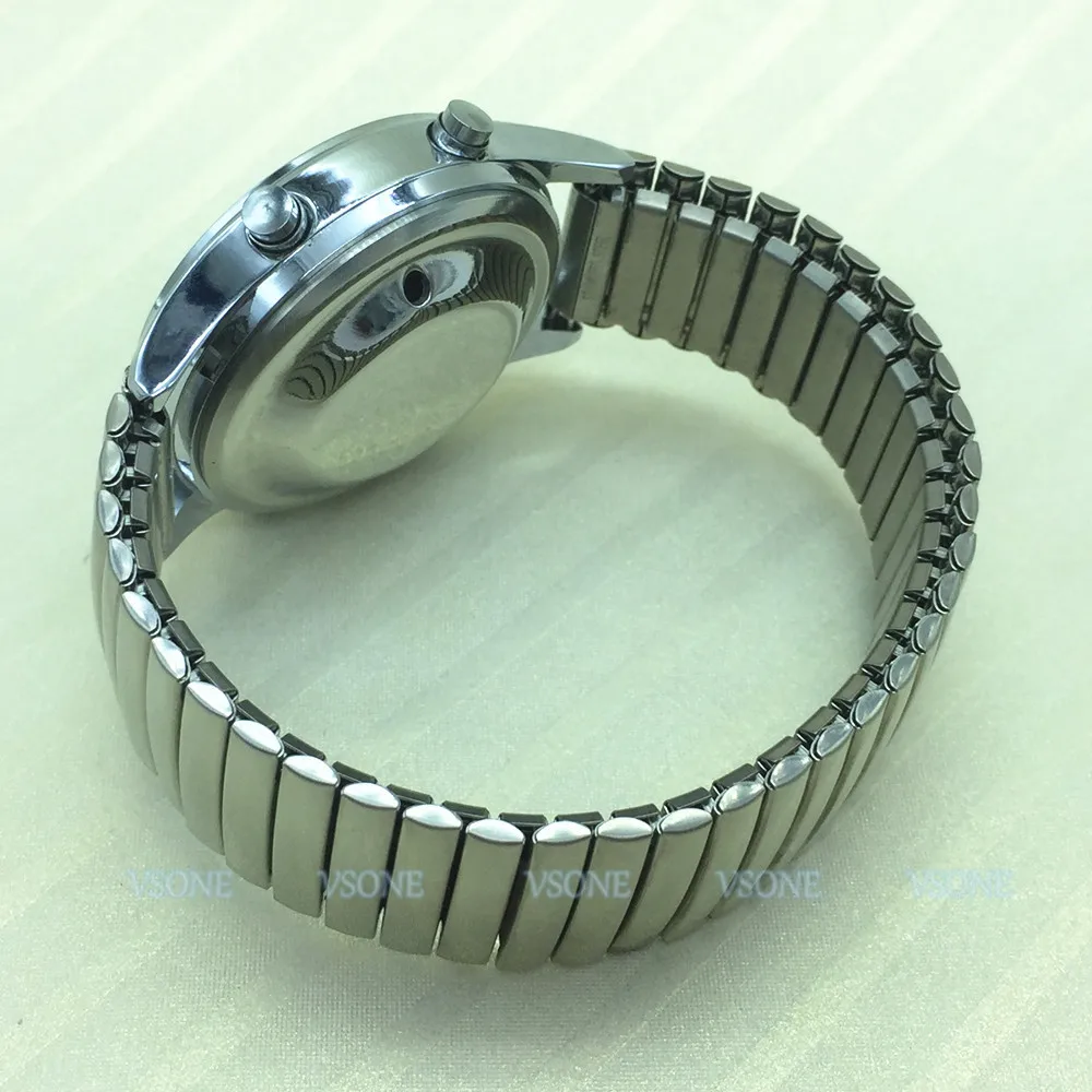 Черные цветные немецкие говорящие часы для слепых людей или слабовидящих с