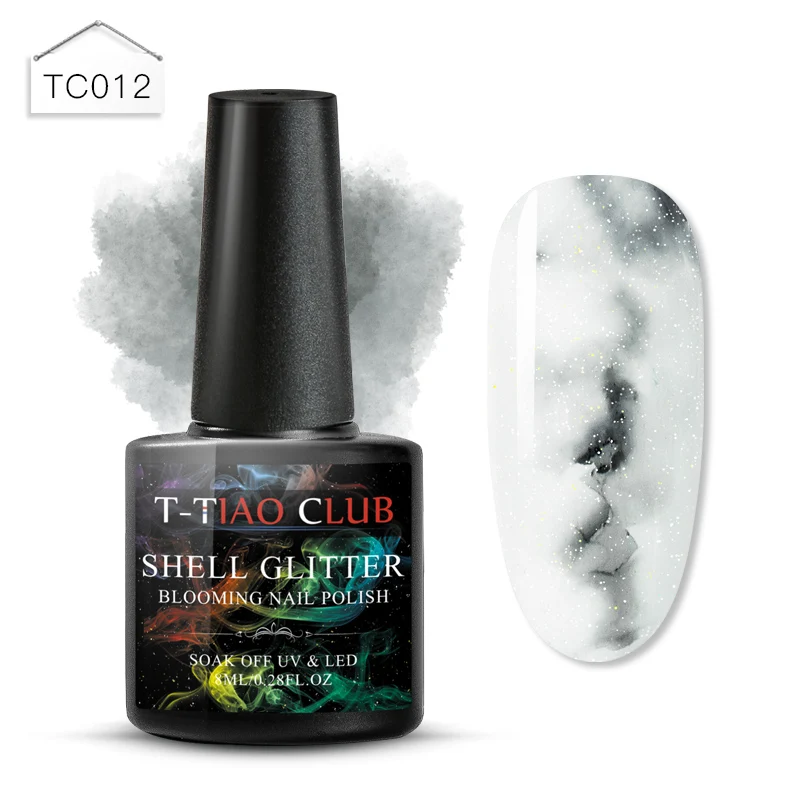FS03417 T-TIAO CLUB, 8 мл, акварельные чернила, лак для ногтей, цветущий УФ-гель, эффект дыма, мраморный, градиентный, для маникюра, сделай сам, Гель-лак для ногтей - Цвет: FS03417
