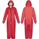 Бумажные костюмы для косплея дома, костюм для взрослых на Хэллоуин для детей, комбинезоны для мальчиков, бумажный дом, маскарадный костюм, мужской костюм, маска, 2 шт.