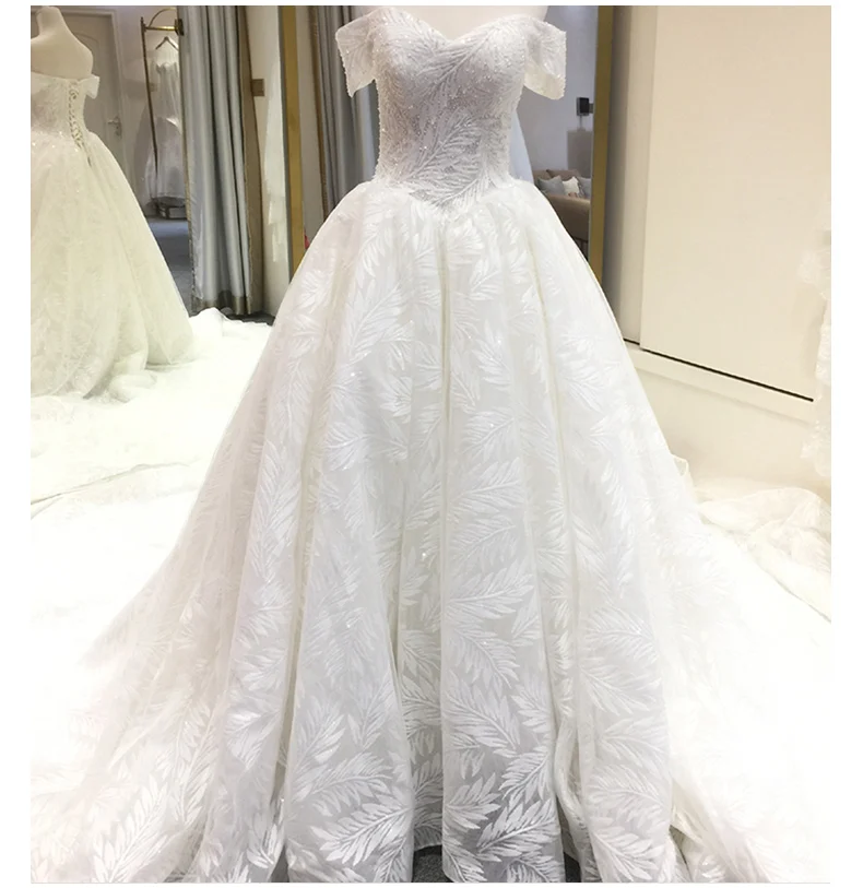 

Wedding Dresses 2019 A-Line Sweetheart Lace Vestido De Noiva Custom Made Long Ivory Backless Lace Up Wedding Dress Off The Shoul