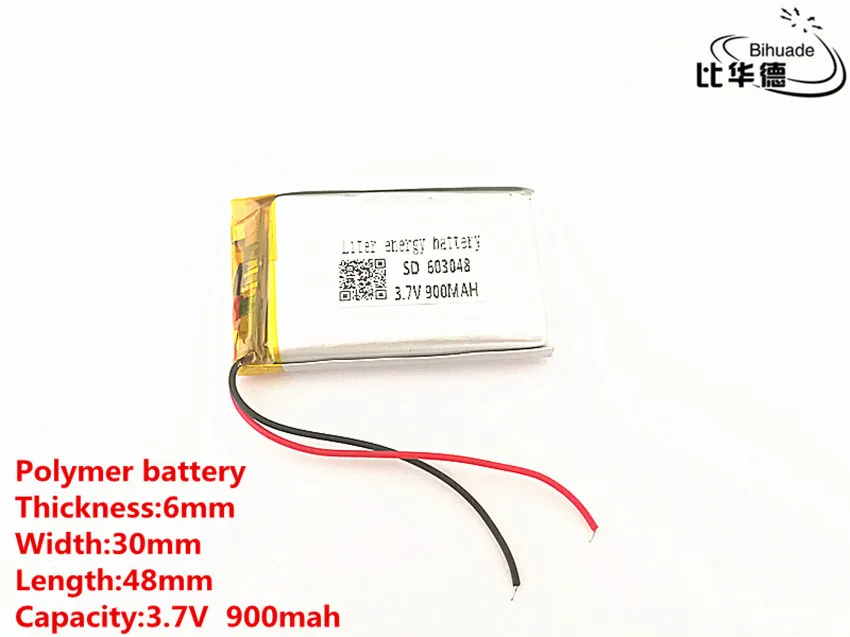 

5pcs/lot 3.7V,900mAH,603048 Polymer lithium ion / Li-ion battery for TOY,POWER BANK,GPS,mp3,mp4