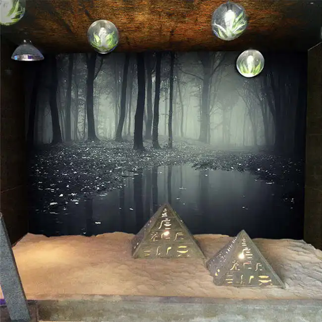 3 Beibehang пользовательские фото обои 3D стерео Таинственный лес ужас номер побега дом с привидениями фон Декор нетканый росписи - Цвет: 3