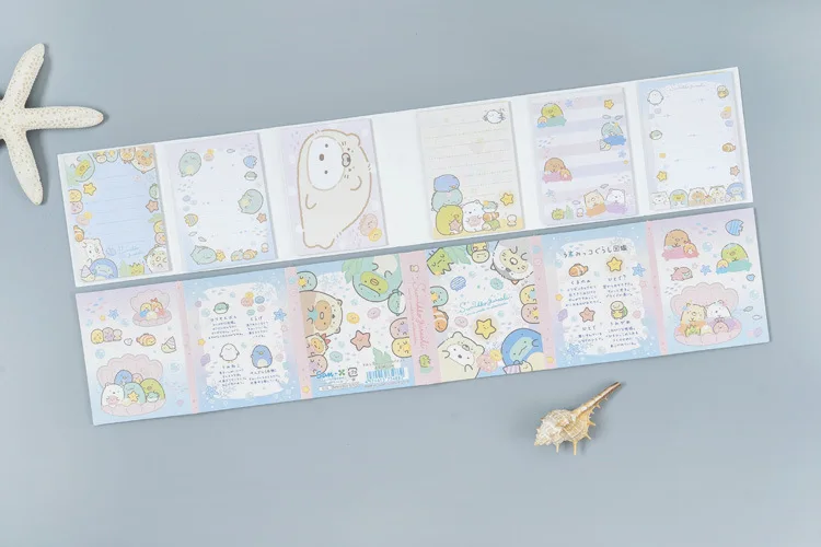 Милый мультфильм Sumikko guurashi 6 складной блокнот для заметок Kawaii N Times Sticky Notes memo закладки для блокнота подарочные канцелярские товары