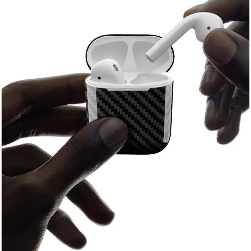 Чехол для Apple AirPods 100% чехол из настоящего углеродного волокна Ультратонкий с