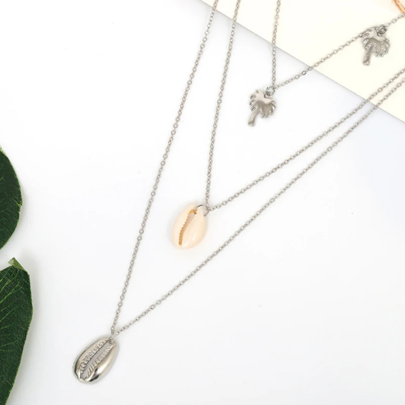 Модное простое ожерелье с подвеской из кокосового дерева натуральным кулоном