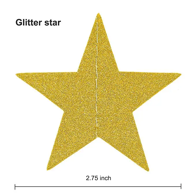

Christmas Ornaments Glitter Gold Star Paper Garland 3D Hollow Banner Hanging Decoration For New Year Thanksgiving Party Supplies
