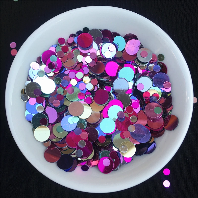 

Mix Colors 20g/Pack 3mm 6mm Flat Dot Shape Loose Sequins Paillettes for Nail Beauty,Bags Decoration,wedding decoration confetti