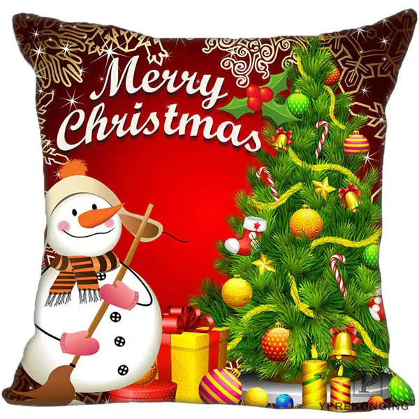 Square Pillowcases Декоративная наволочка Mrry на заказ, Рождественская квадратная Наволочка на молнии, лучший подарок 35X35,40x40,45x45 см(одна сторона) 180516-25 - Цвет: Square Pillowcases