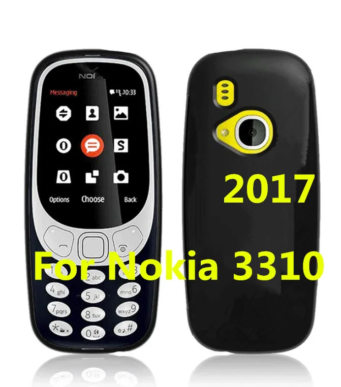 5 шт. чехол для Nokia 3310 ультратонкий черный ТПУ гелевый Чехол 2017 2 4 дюймовый