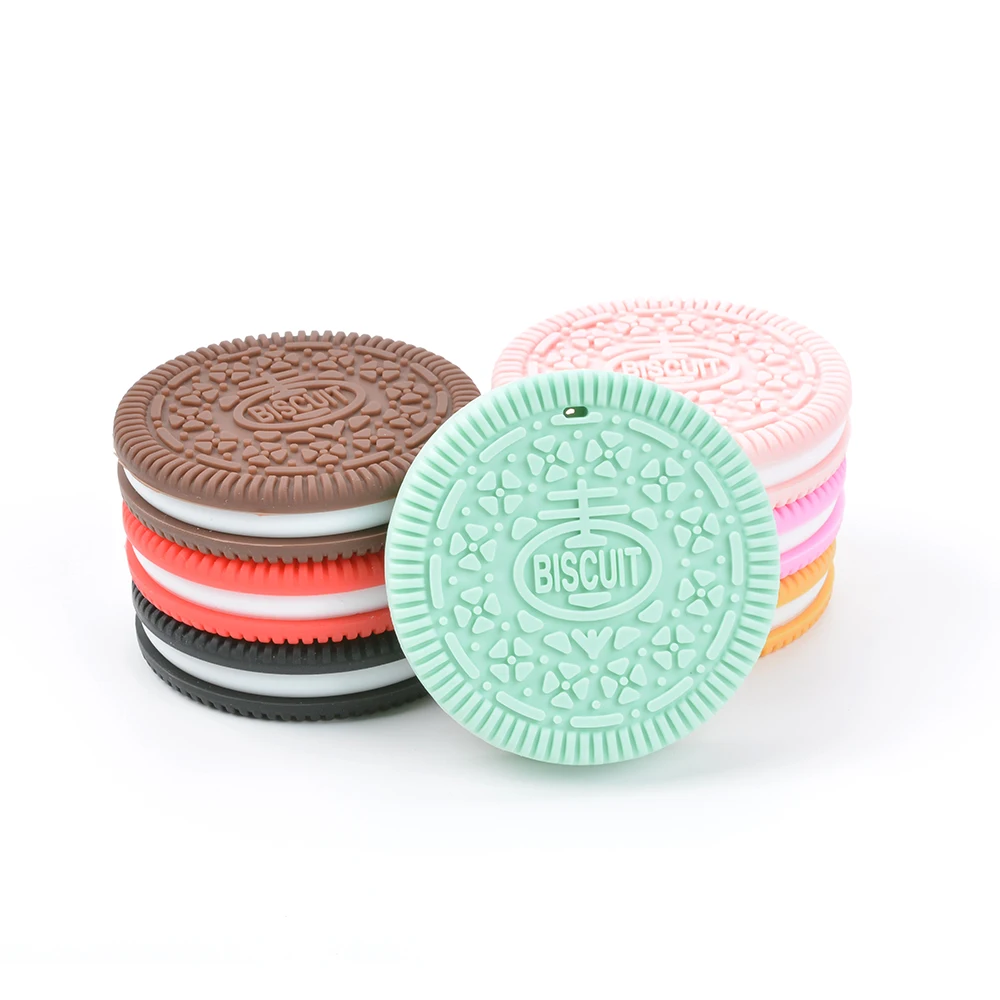 Силиконовый Прорезыватель для зубов подвеска без БФА печенья игрушка