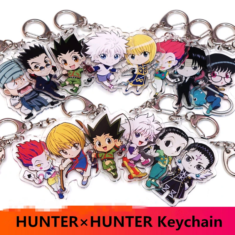 Брелок для ключей HUNTER x из аниме Killua Zoldyck Kurapika двусторонний брелок акриловый
