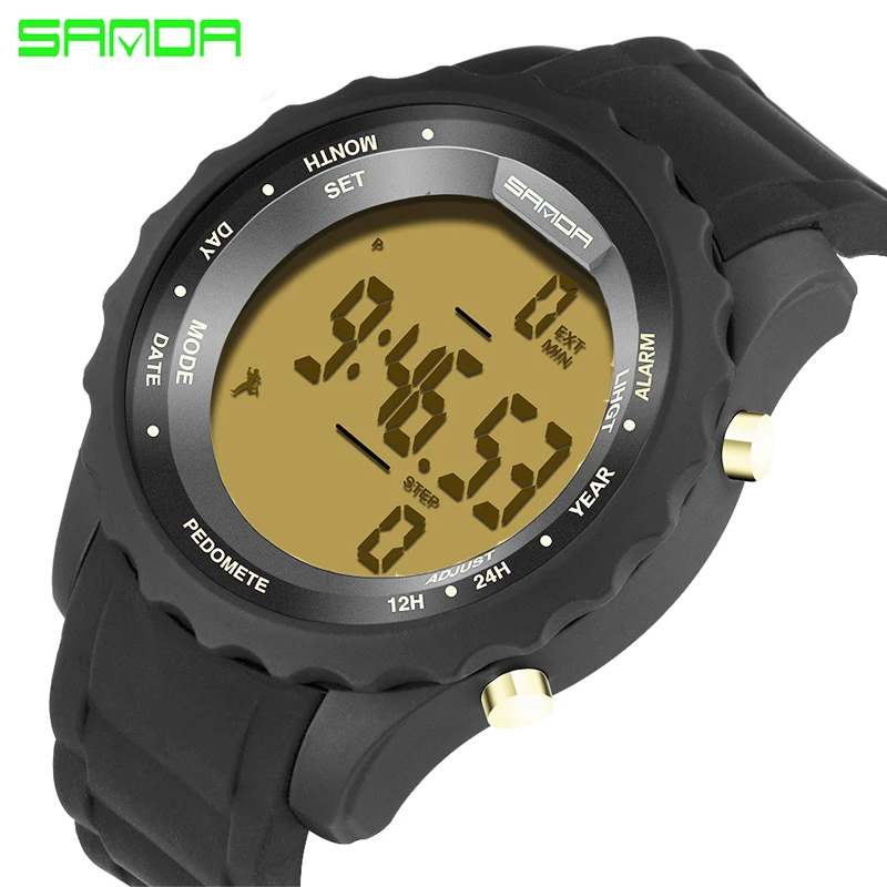 Цифровые мужские спортивные военные часы Смарт счетчик шагов секундомер Фитнес