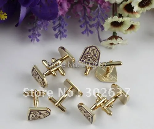 1 комплект эмаль autobot золотые пластины Запонки #22263|cufflinks cufflinks|gold cufflinkscufflinks gold |