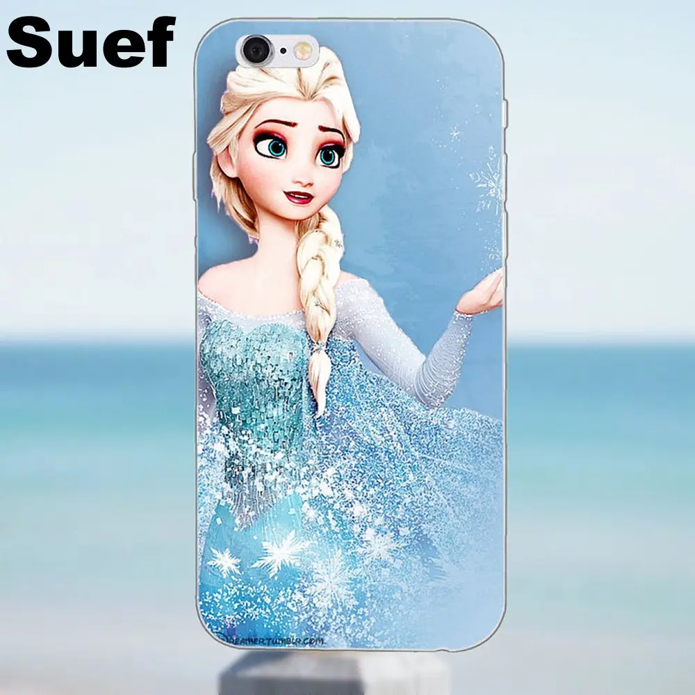 as picture Суэф для iPhone X 4 4S 5 5S 5C SE, 6, 6 S, 7, 8 Plus Galaxy J1 J3 J5 J7 A3 A5 мягкий чехол для телефона из ТПУ с принтом "чехол Coque «Принцесса Эльза» - Цвет: as picture