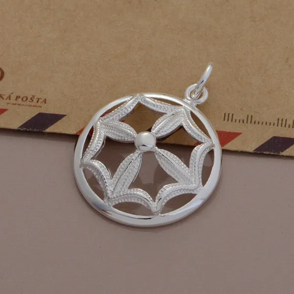 Silver-plated 925 sterling silver necklace Korean version of the high-end disk creative Yin US trade jewelry wholesale | Украшения и