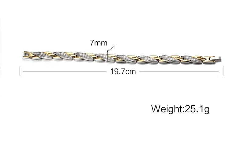 Браслеты CC из титановой нержавеющей стали в один ряд браслеты для мужчин магнит 19