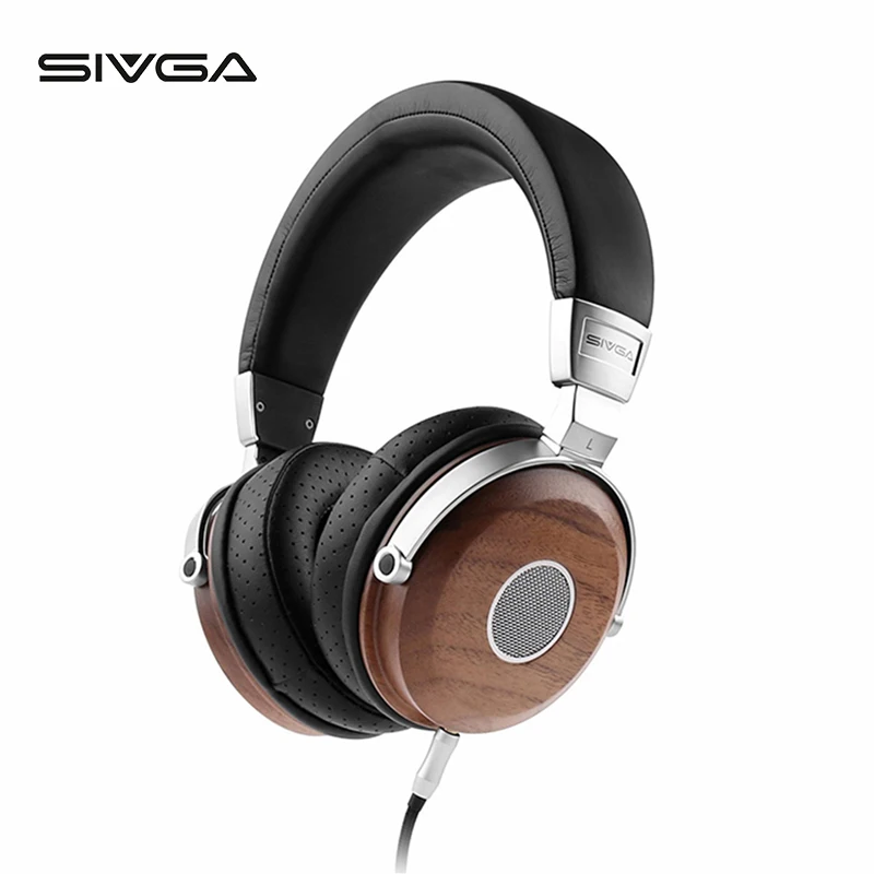 

SIVGA SV005 hifi Stereo Foldable Noise Isoliation over-ear Wooden Dynamic Headphones Earpiece Headset earphone with microphone