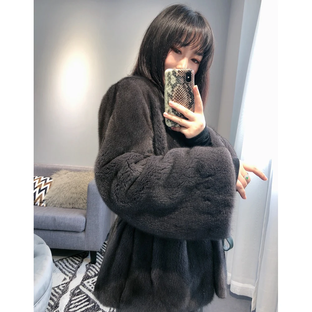 Women's Mink Fur Coat Women's Short Fur Warm Jacket Women's Autumn And Winter New Fur Coat