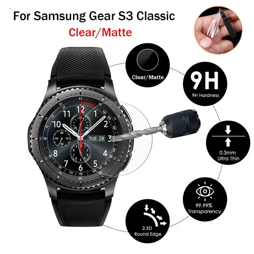 Защитная пленка для экрана Samsung Gear S3 Classic /Frontier SmartWatch из мягкого ТПУ с защитой от