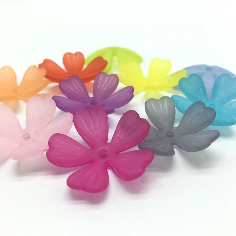 Пластиковые акриловые полупрозрачные блестящие полированные бусины в форме